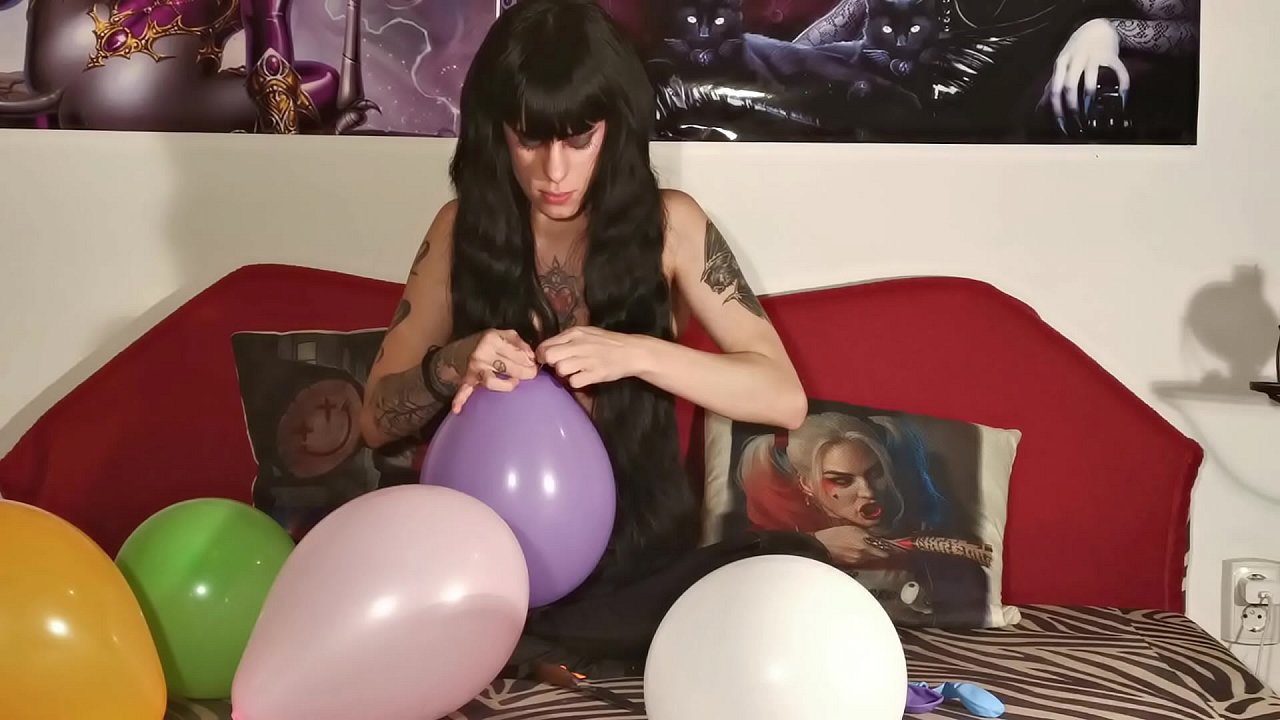 Sexy teen girl's balloon fetish part2 1080p