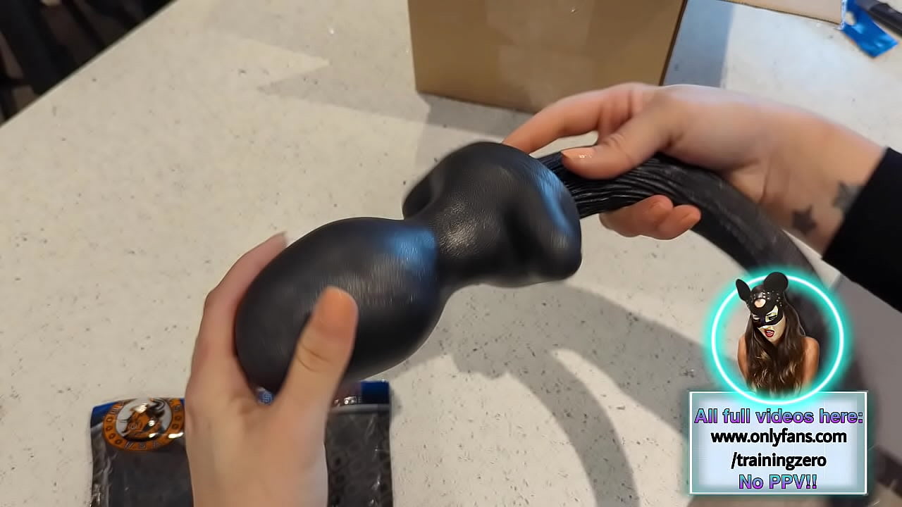 Unboxing Big Butt Plug Purchases For My Male Slave Training Zero Ass Stretching Pegging Puppy Tail