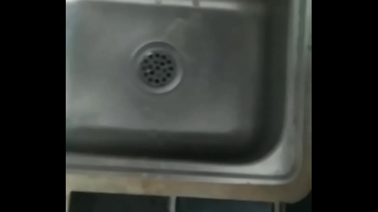 Huge cum explosion in sink