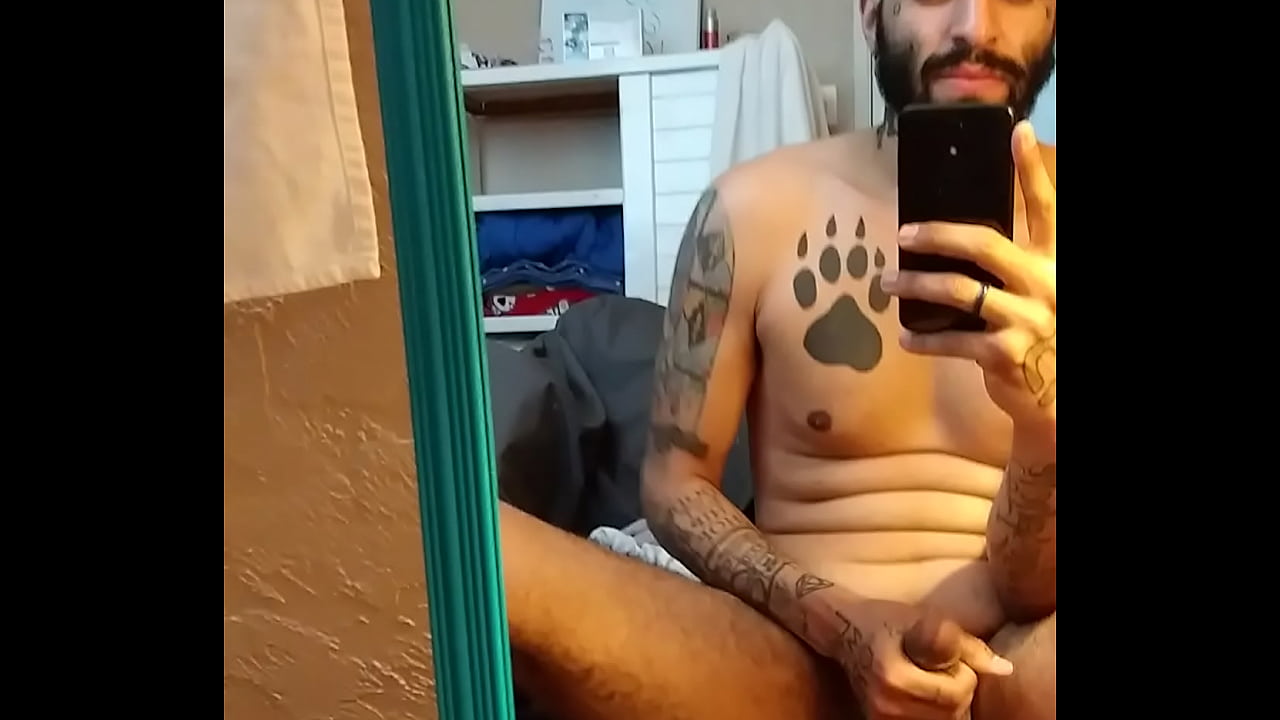 Straight Guy Tattoos Masturbating