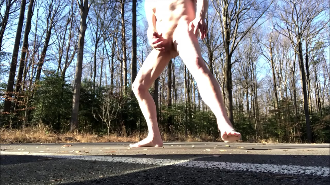 Bare Feet Fully Naked Street Jerk Off 12/08