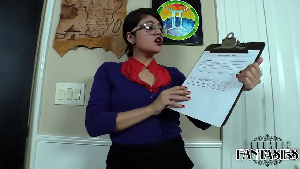 Teacher Raquel Roper Gives A Permission Slip Handjob