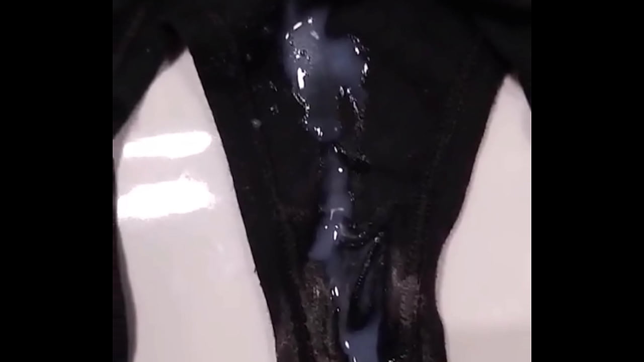 Shooting load of sperm on my mum's thong