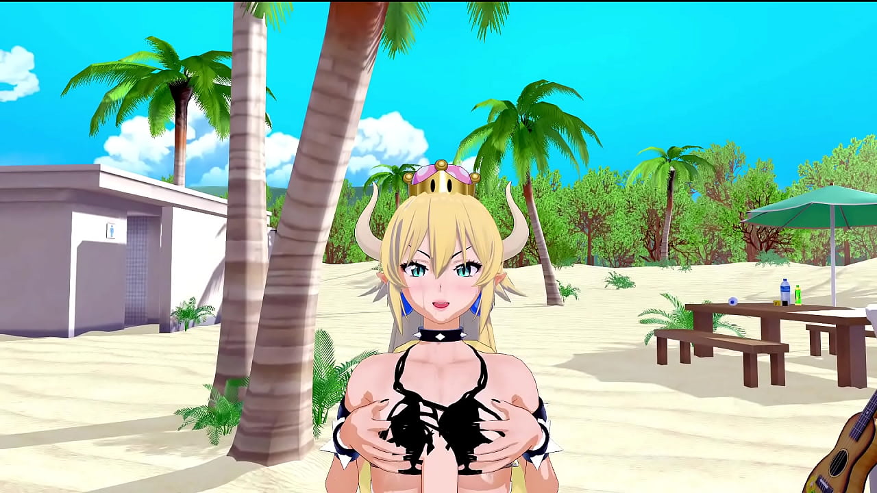 Bowsette Bikini hentai animation 3d game