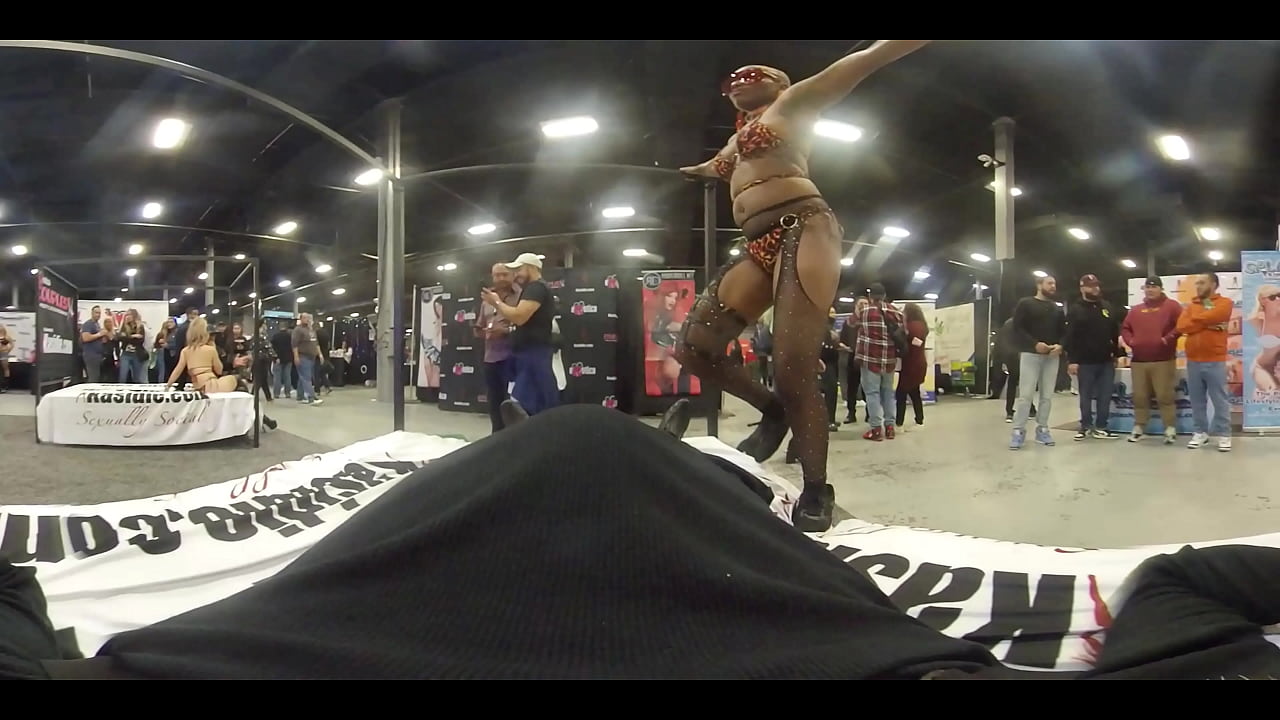 dancer at convention in virtual reality