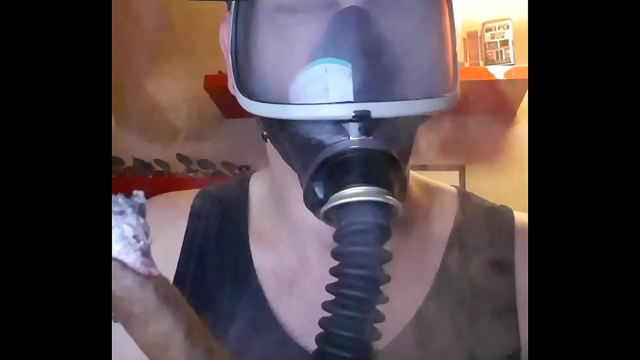 Denimfaggot Smoking Cigar Gas Mask