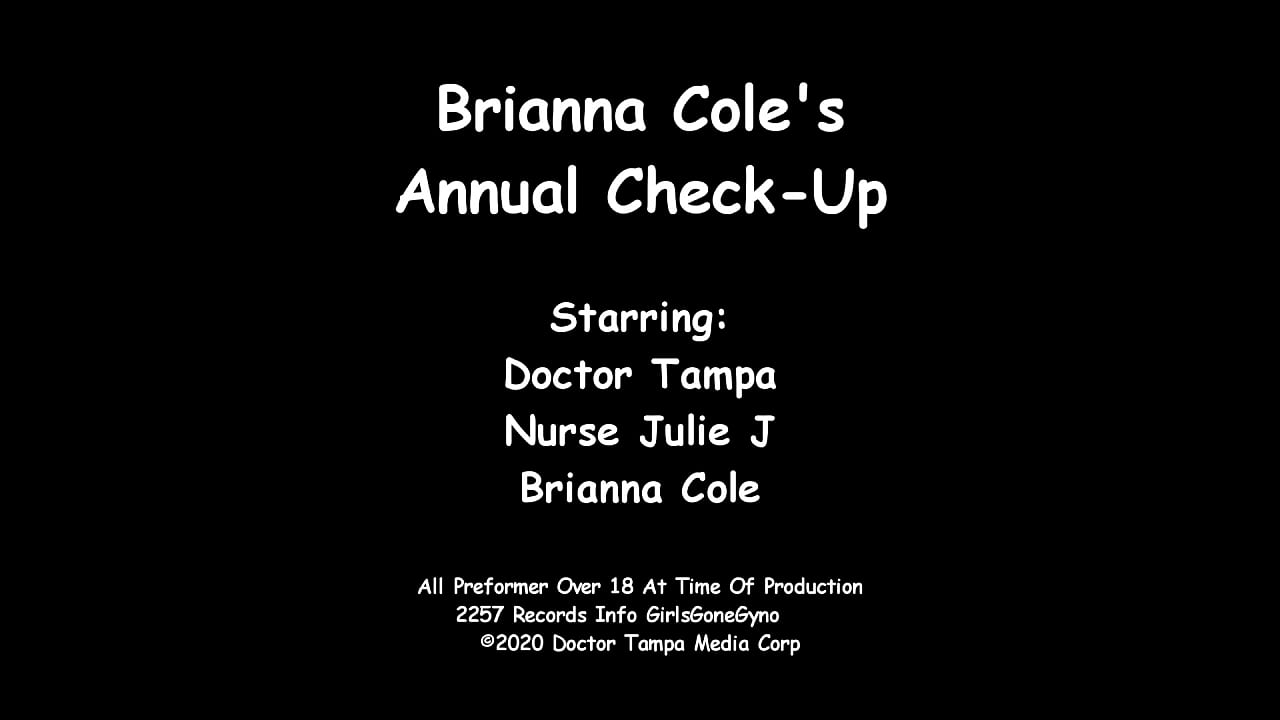 Brianna Cole Undergoes Her Yearly Checkup At GirlsGoneGyno Clinic By Doctor Tampa & Nurse Julie J Who Make Her Climax!