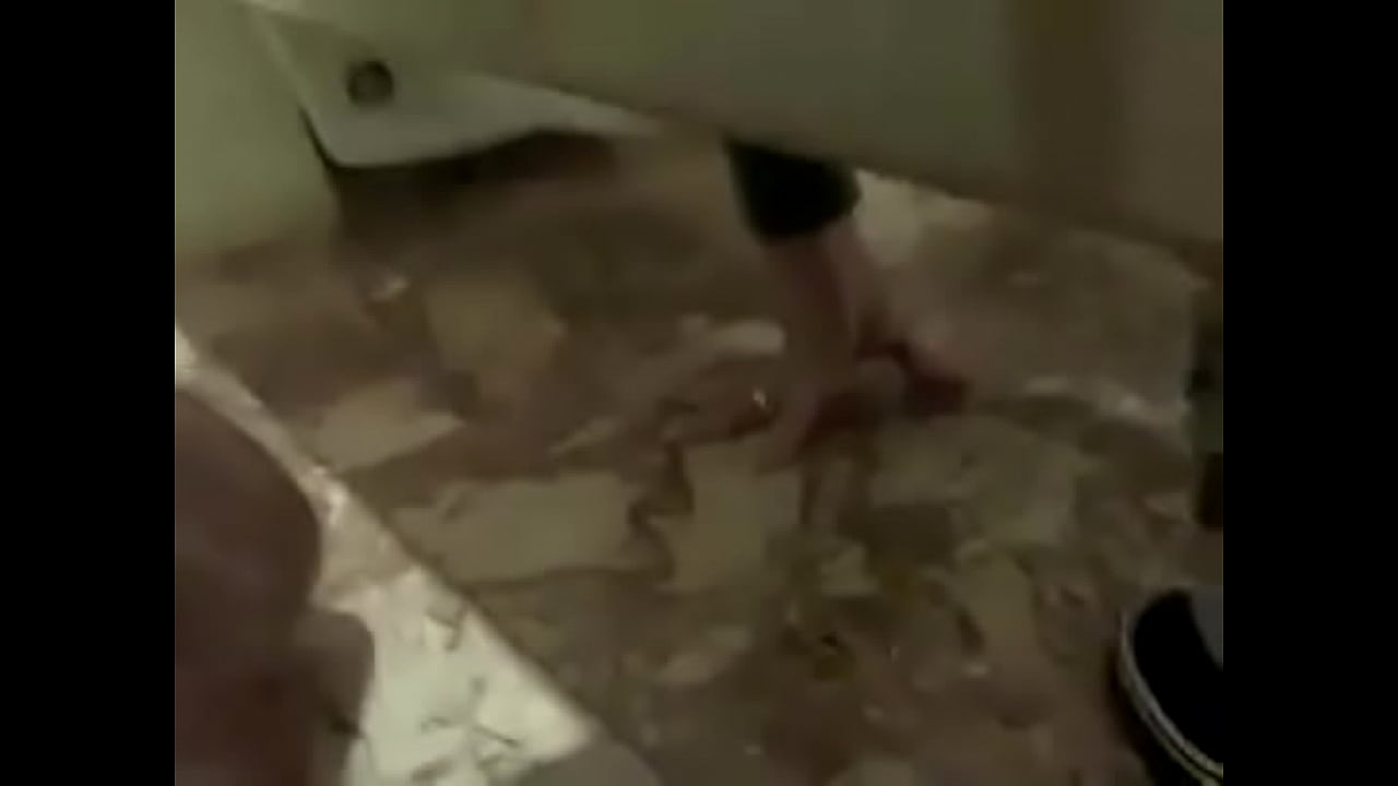 Hotel bathroom blowjob