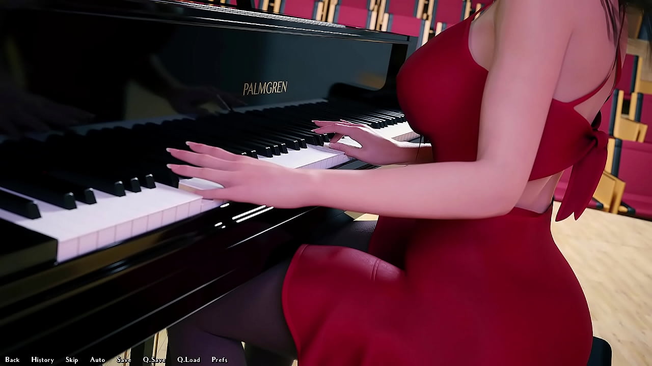 Being A DIK #53 - Beeautiful Busty Rich Girl Plays Piano For Me While She Is In A Hot Sexy Red Dress