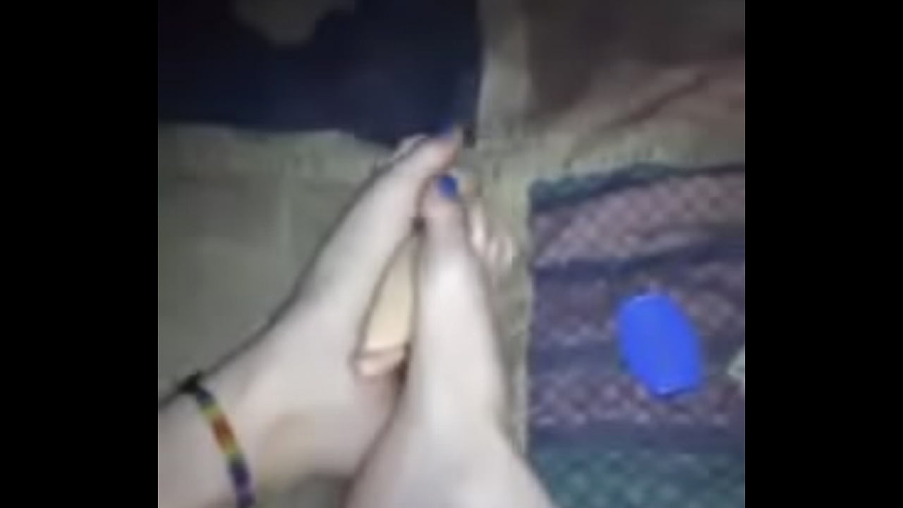 Gay feet painted toenails