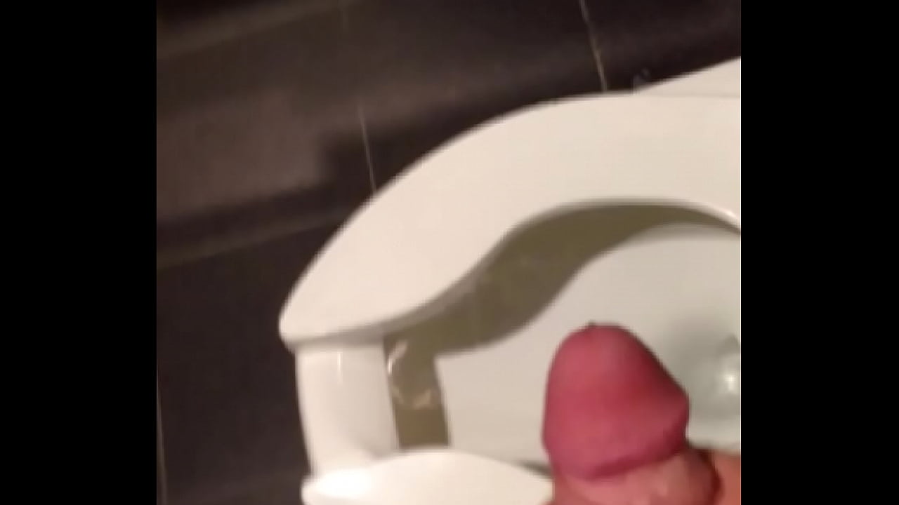 Jack off in work restroom stall