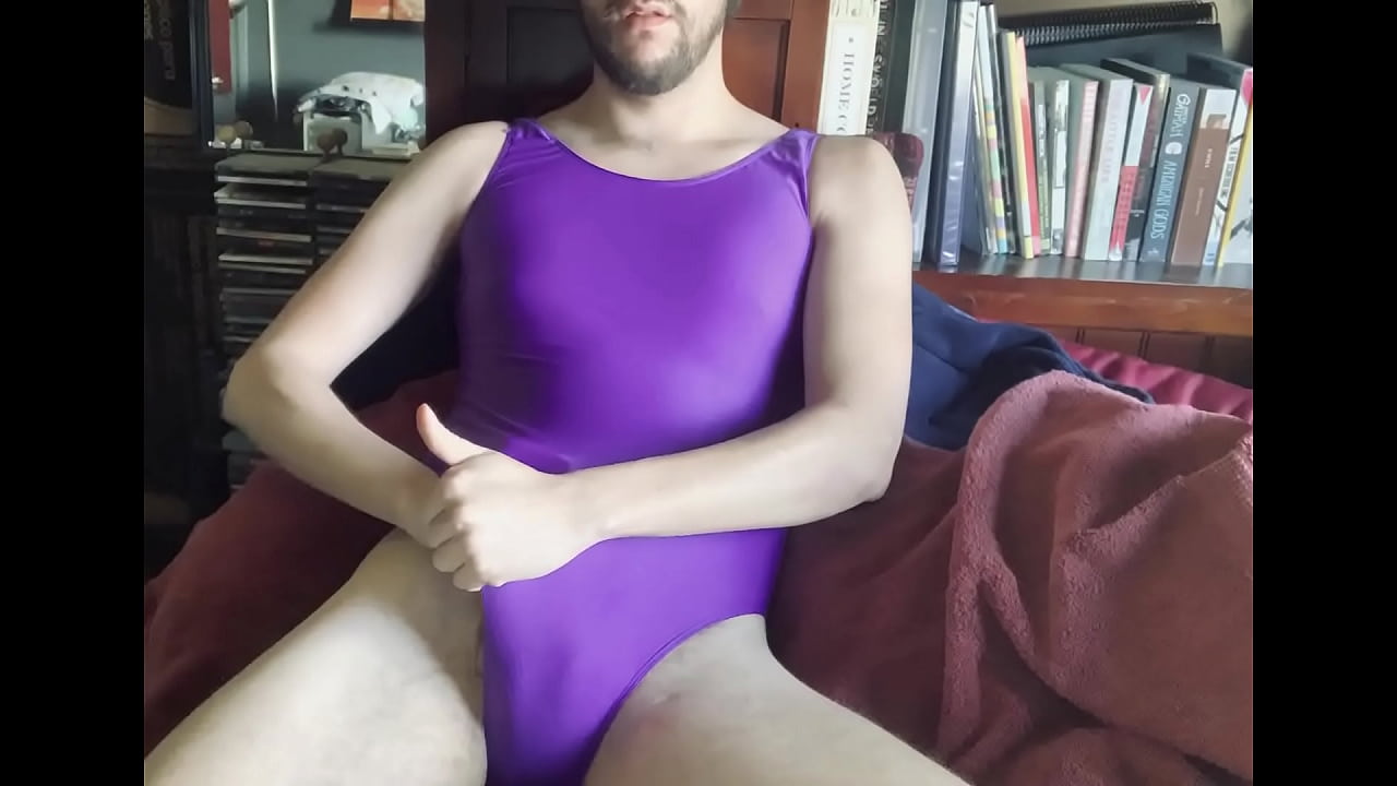 jerk and cum wearing womens leotard