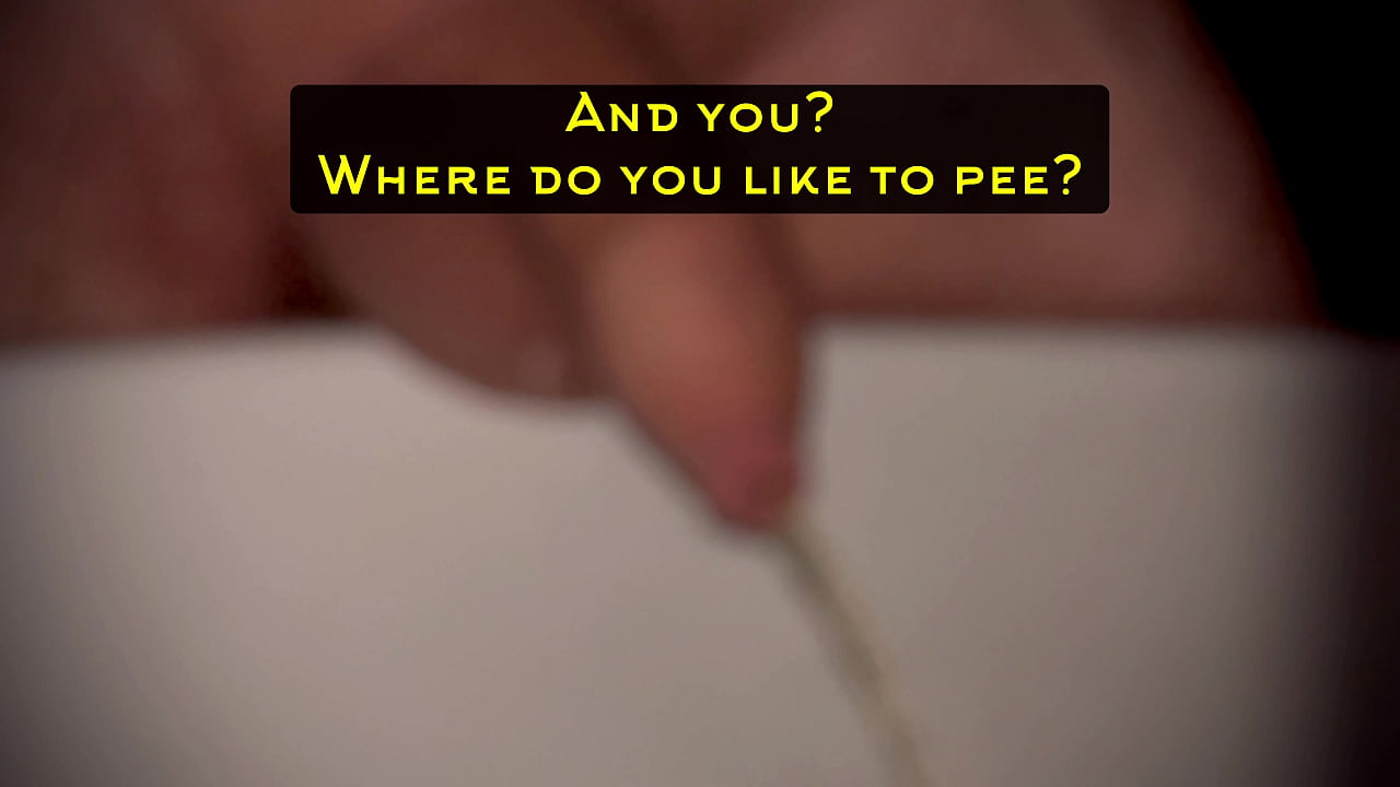 And you? Where do you like to pee?