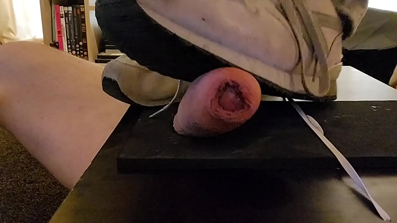 Guy Stomps on my Cock