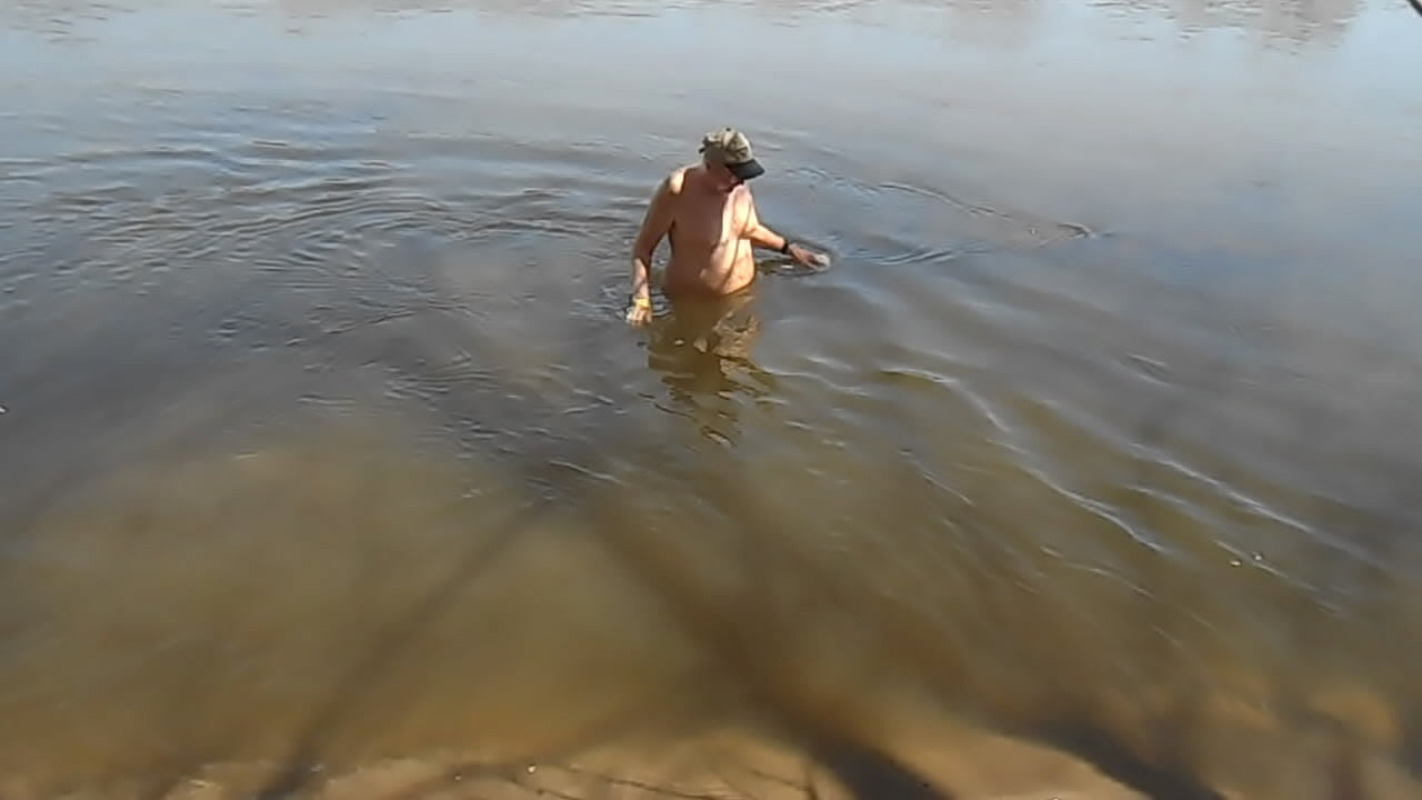 My initial instance of wading naked in the river this year