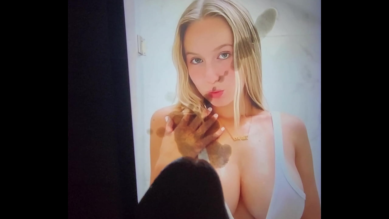 Huge load on huge blonde tits cumshot tribute