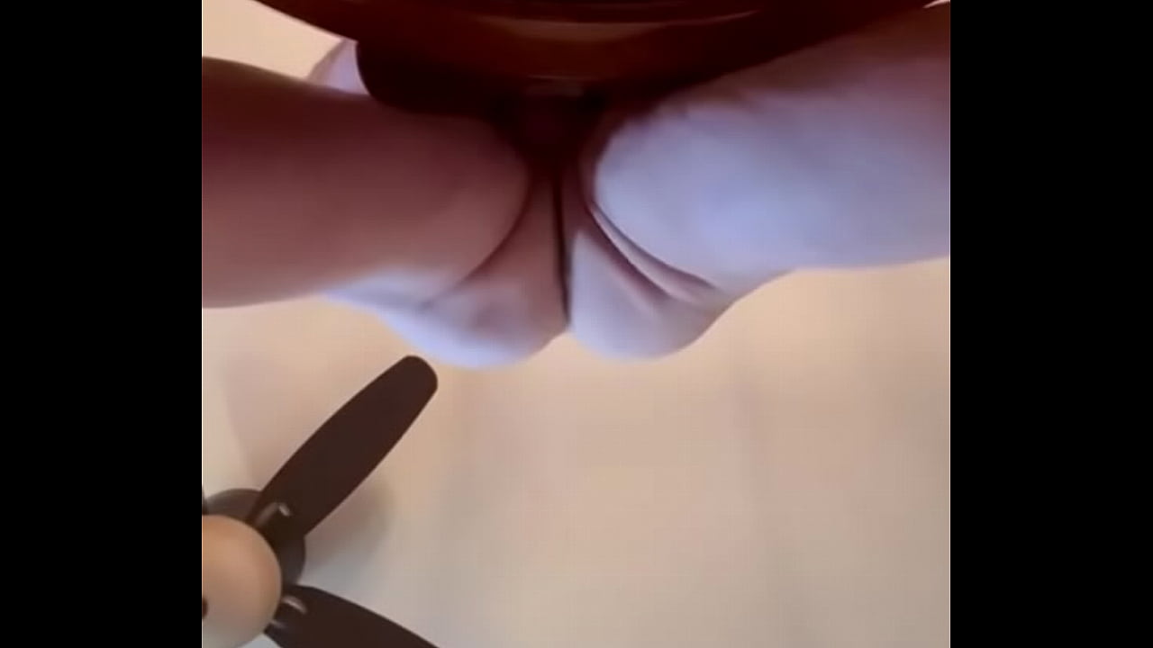 Dad is honry naked and hard, sex toy on the dining room table, mounts it and thrusts away