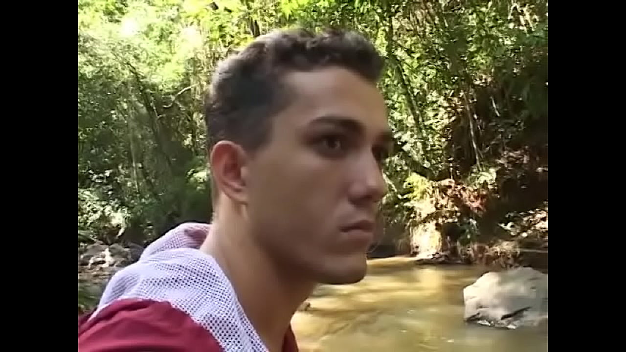 Two horny gay guys Leo Passos and Kaua Ribeiro fucking hardcore in the forest