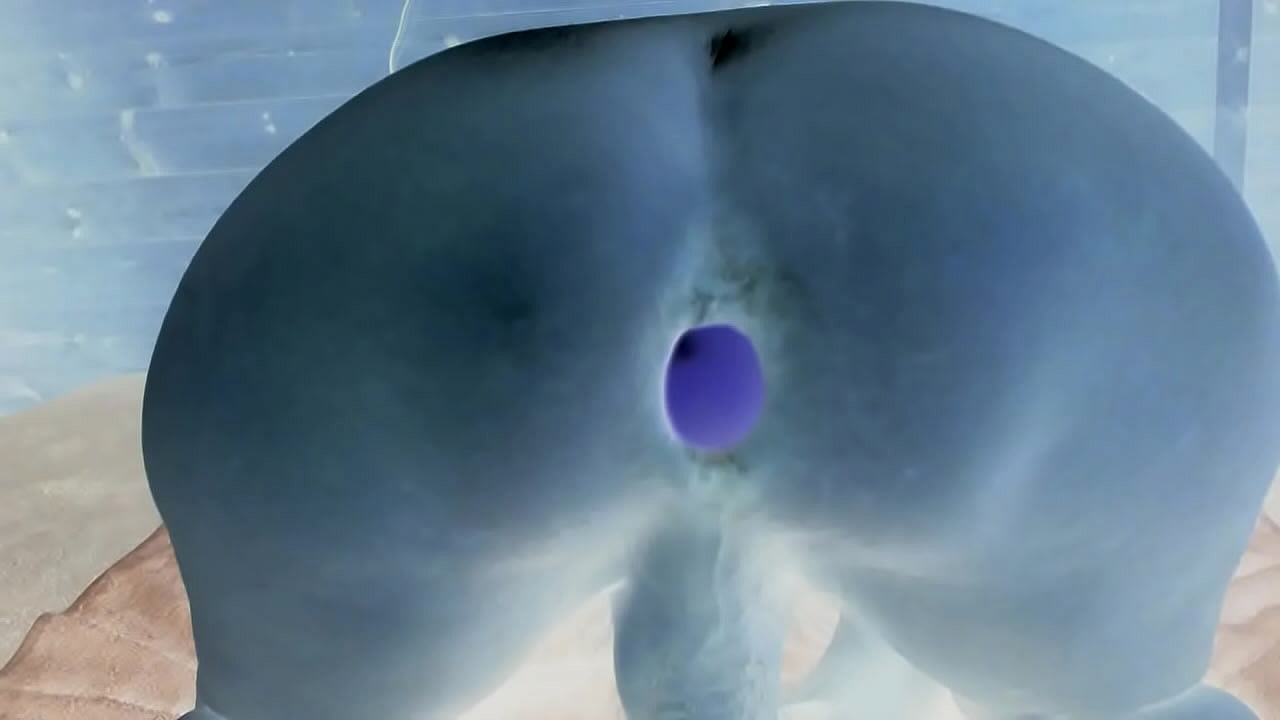 Playful alien having anal fun with 3 large balls. Part 2 of 4