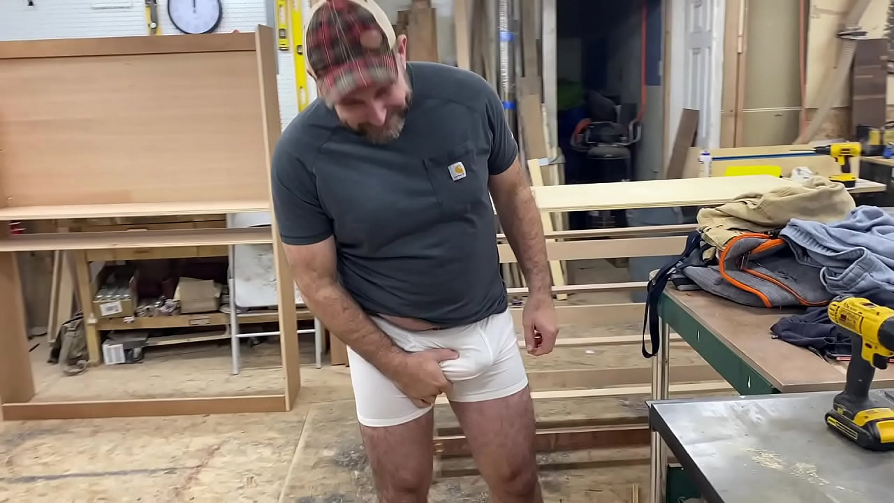 Two warehouse workers get naked at work