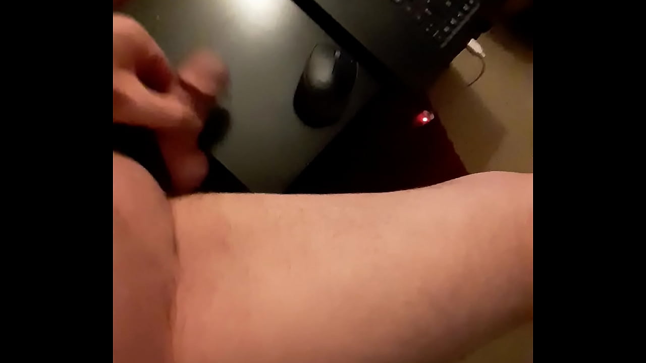 Got turned on watching porn so decided to have a wank and cum while watching