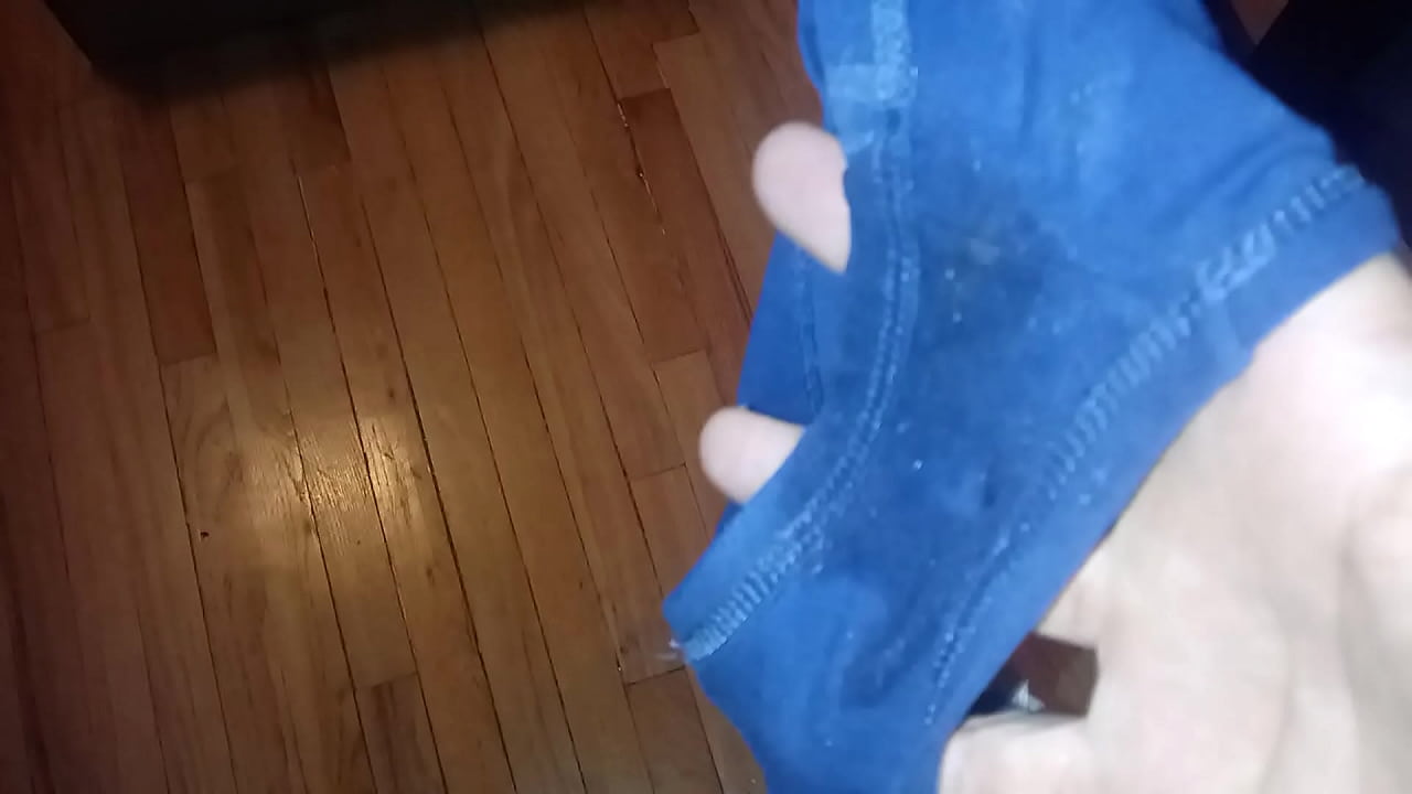 Sniffing panties wet pussy