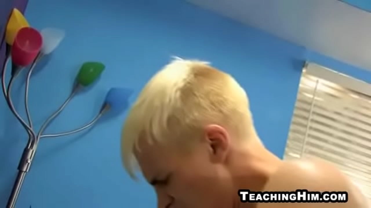 Blond guy sucking some cock before he sits on it to fuck