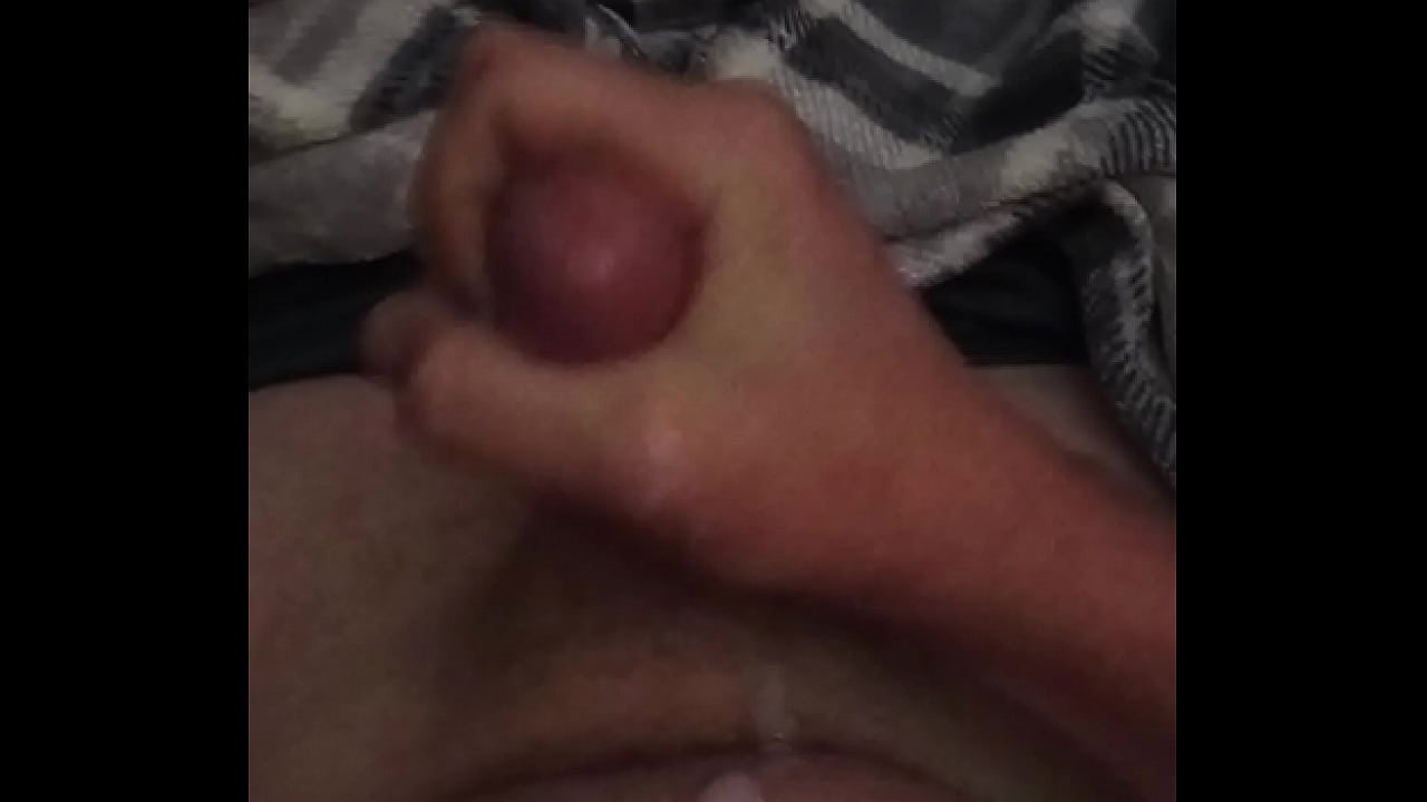 Cumming all over stomach, chest, face, and phone