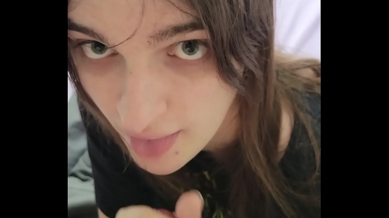 POV: Trans Girl Sucks Your Sensitive Cock