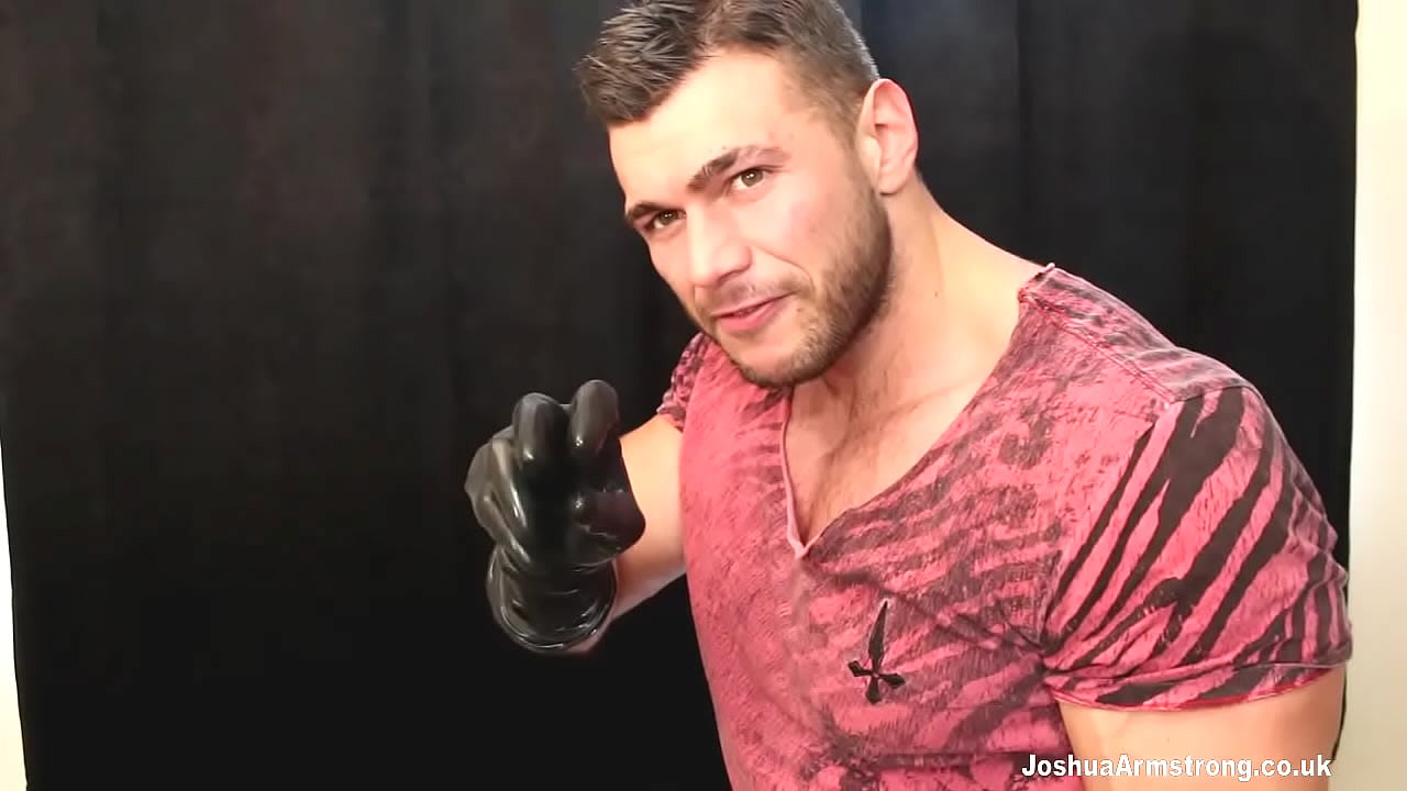 Joshua Armstrong being a leather hunk