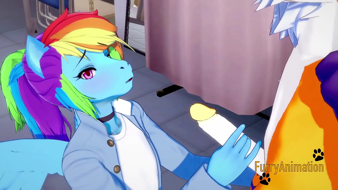 Digimon my little pony Yaoi - Renamon and Rainbow Dash