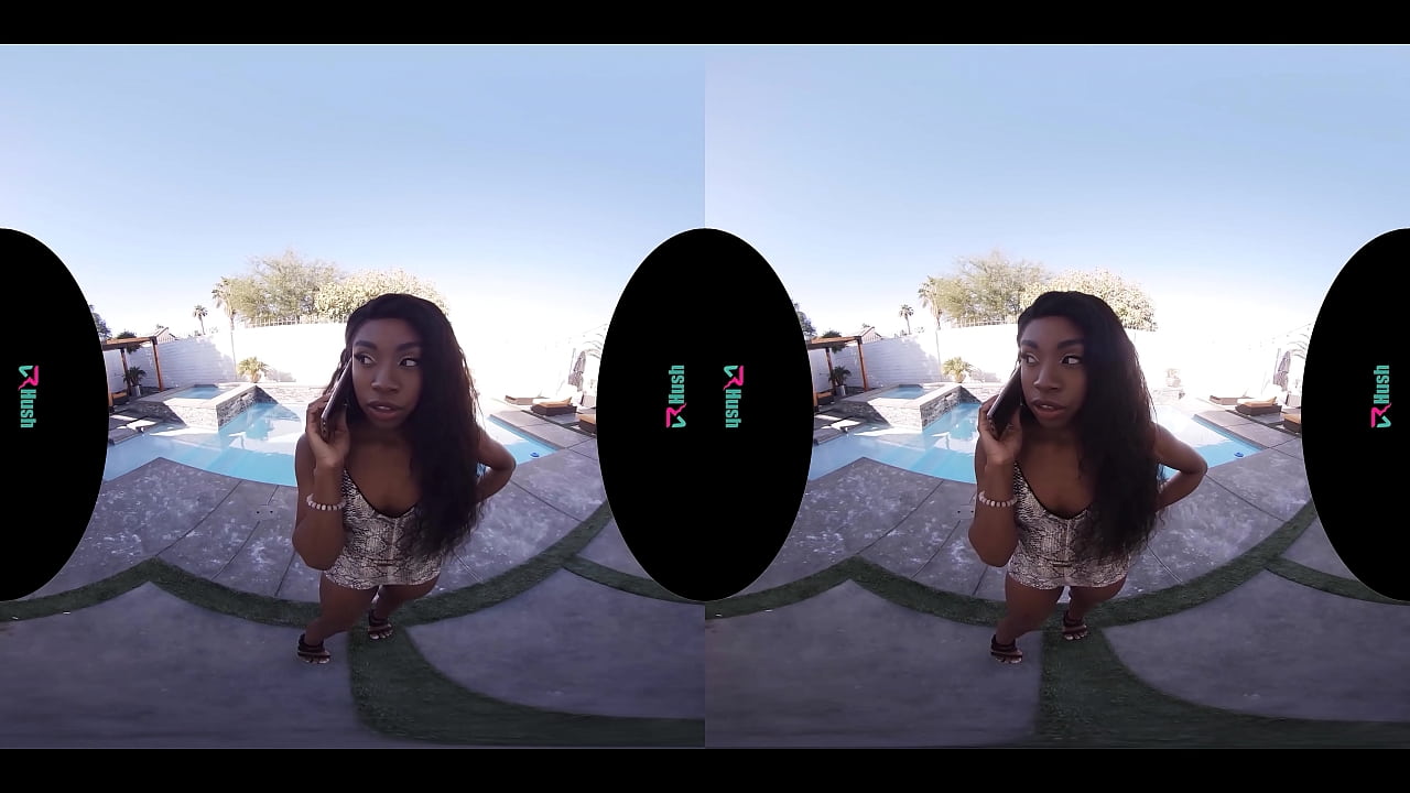 Skinny black chick wants your big white cock inside her in virtual reality
