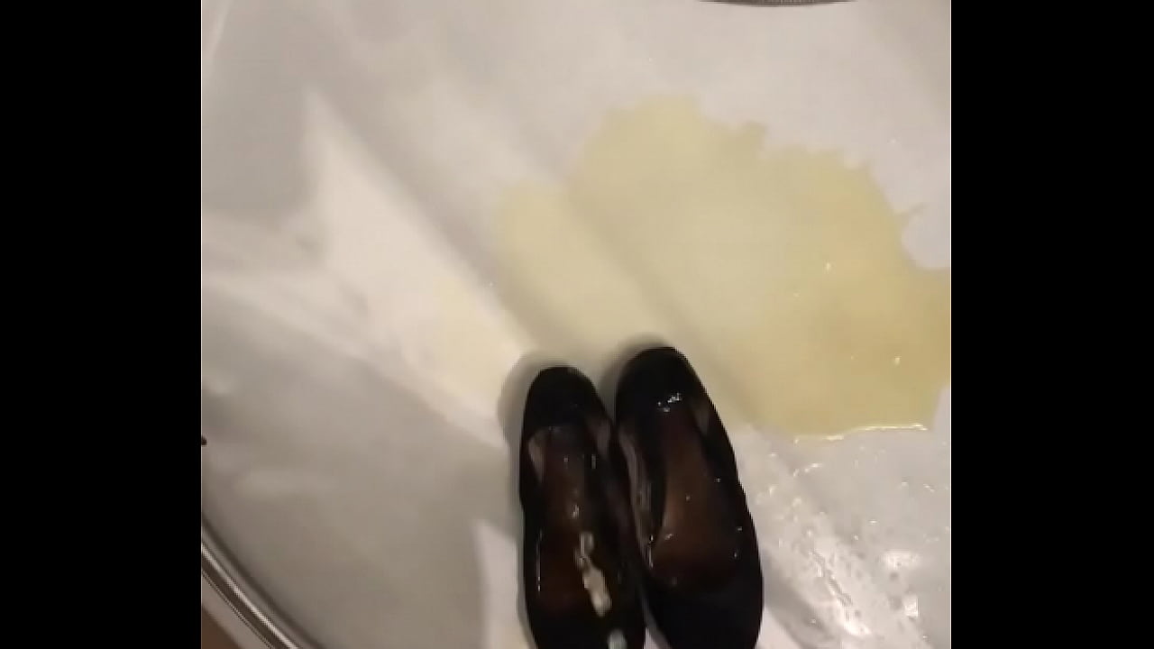 Shoes in bathroom