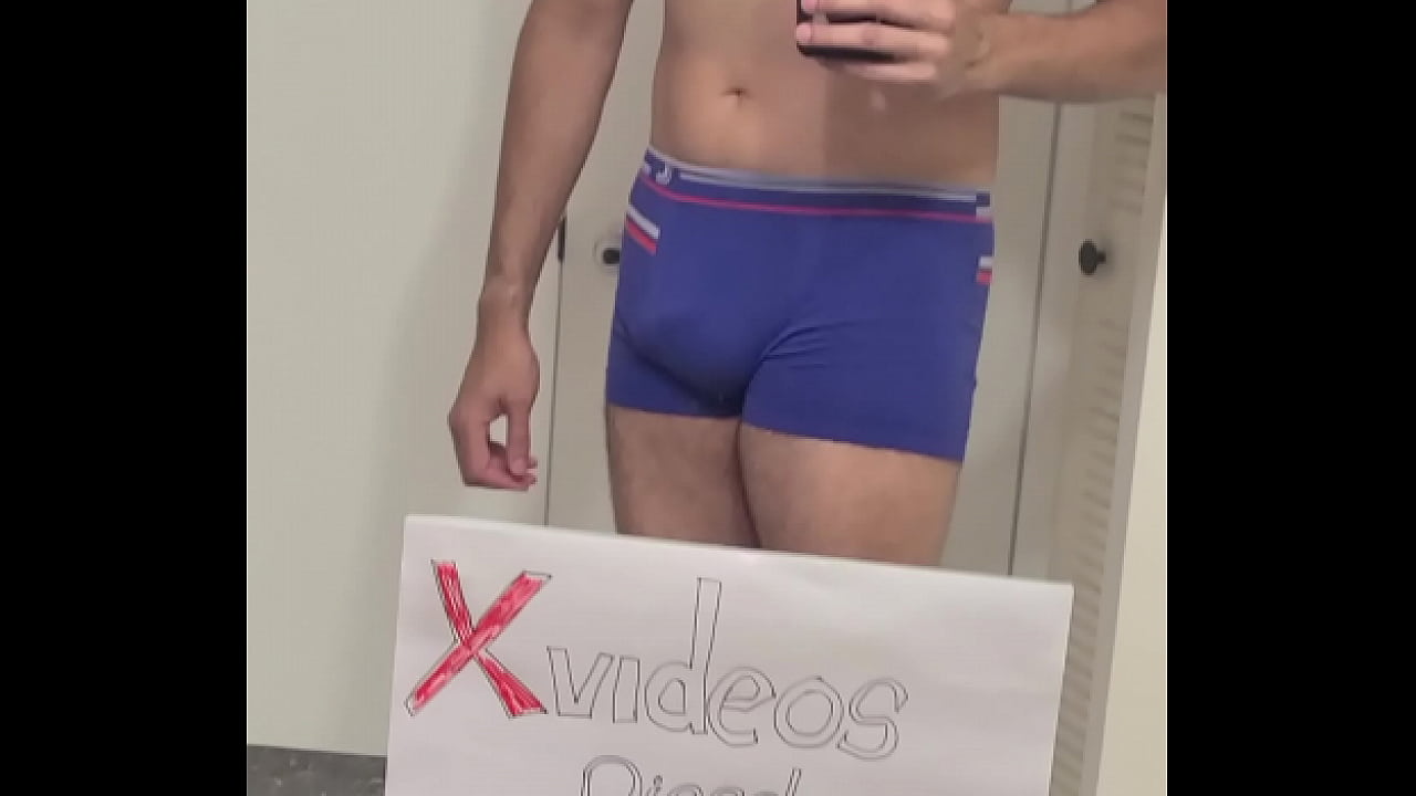 Having a blast in underwear while producing my video for verification