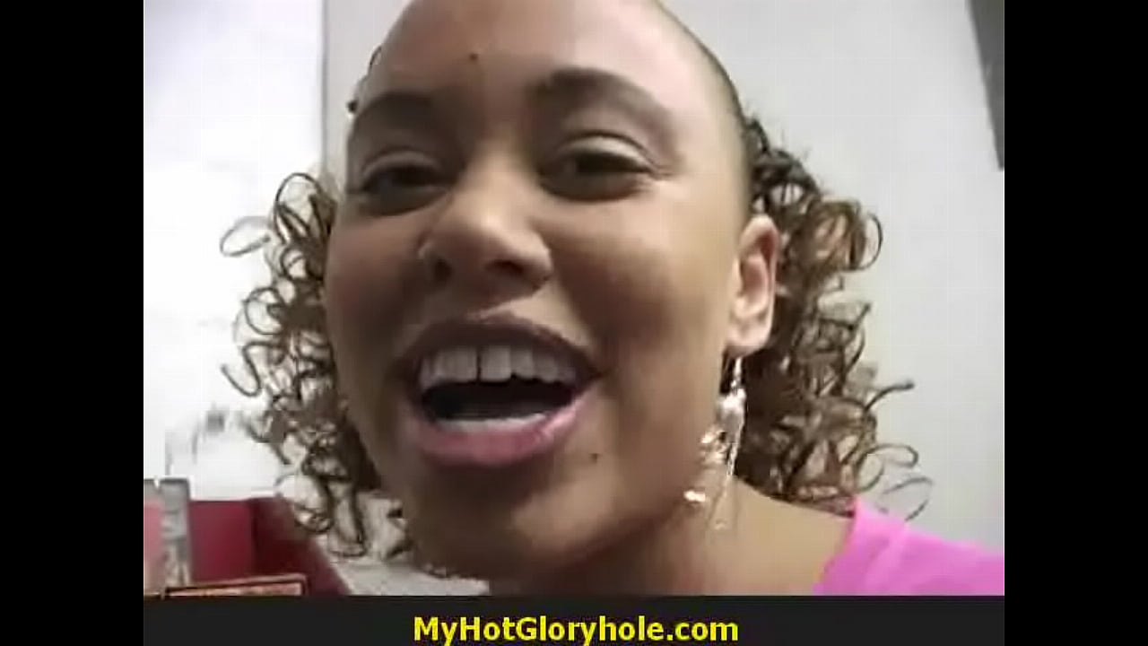 Sexy Ebony Deepthroats Gloryhole Dick 1