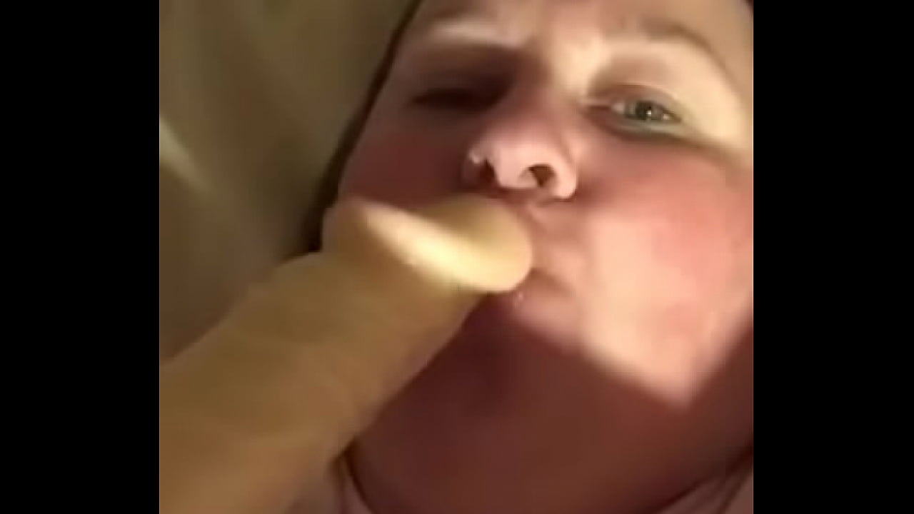 SoLO BBW masturbates orgasm on thick white cock