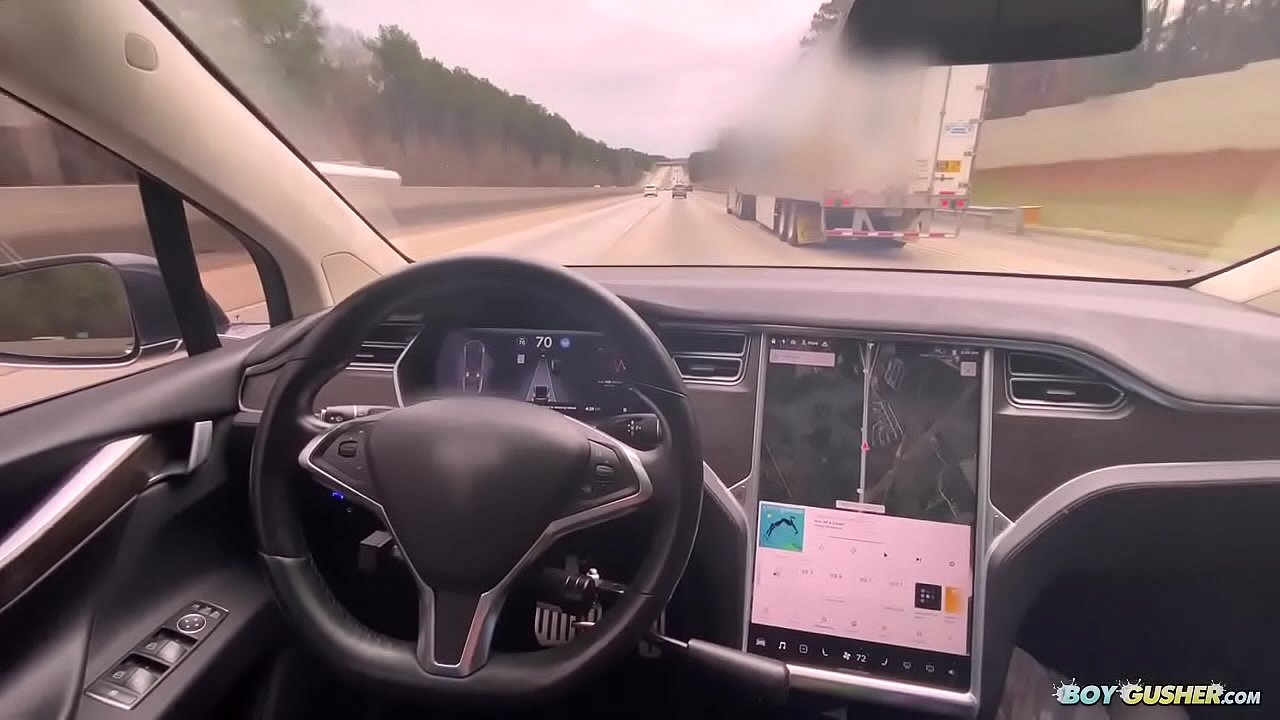 Calhoun fucking James while Tesla is driving itself.