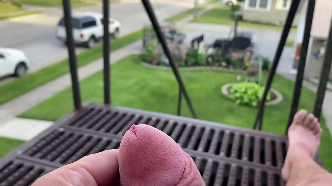 Stroking my dick for the neighbors