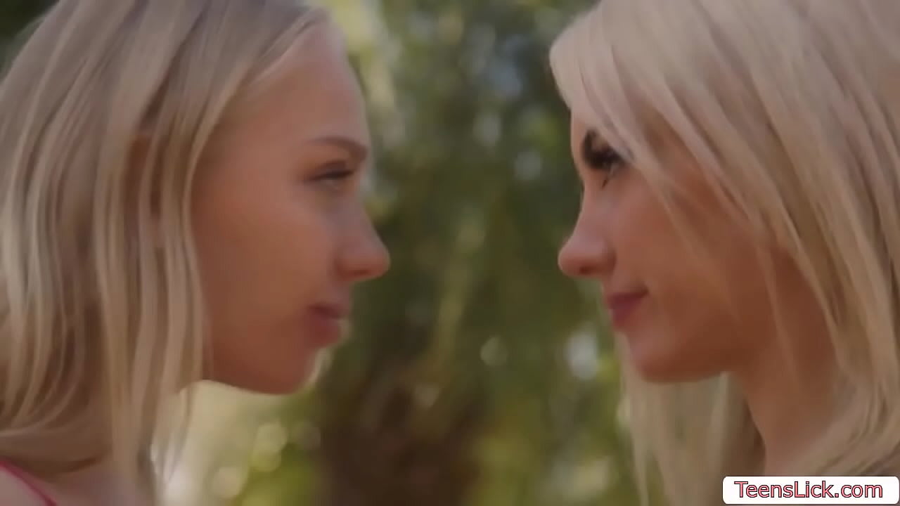 Teen blonde confronts her busy friend while they are on a vacation.After that,they start kissing and licking their pink pussies on the couch.