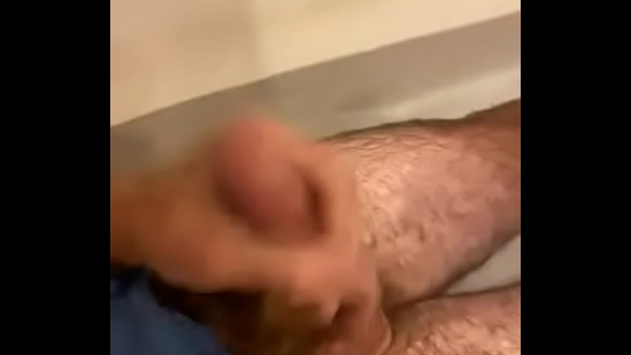 Cumming in tub