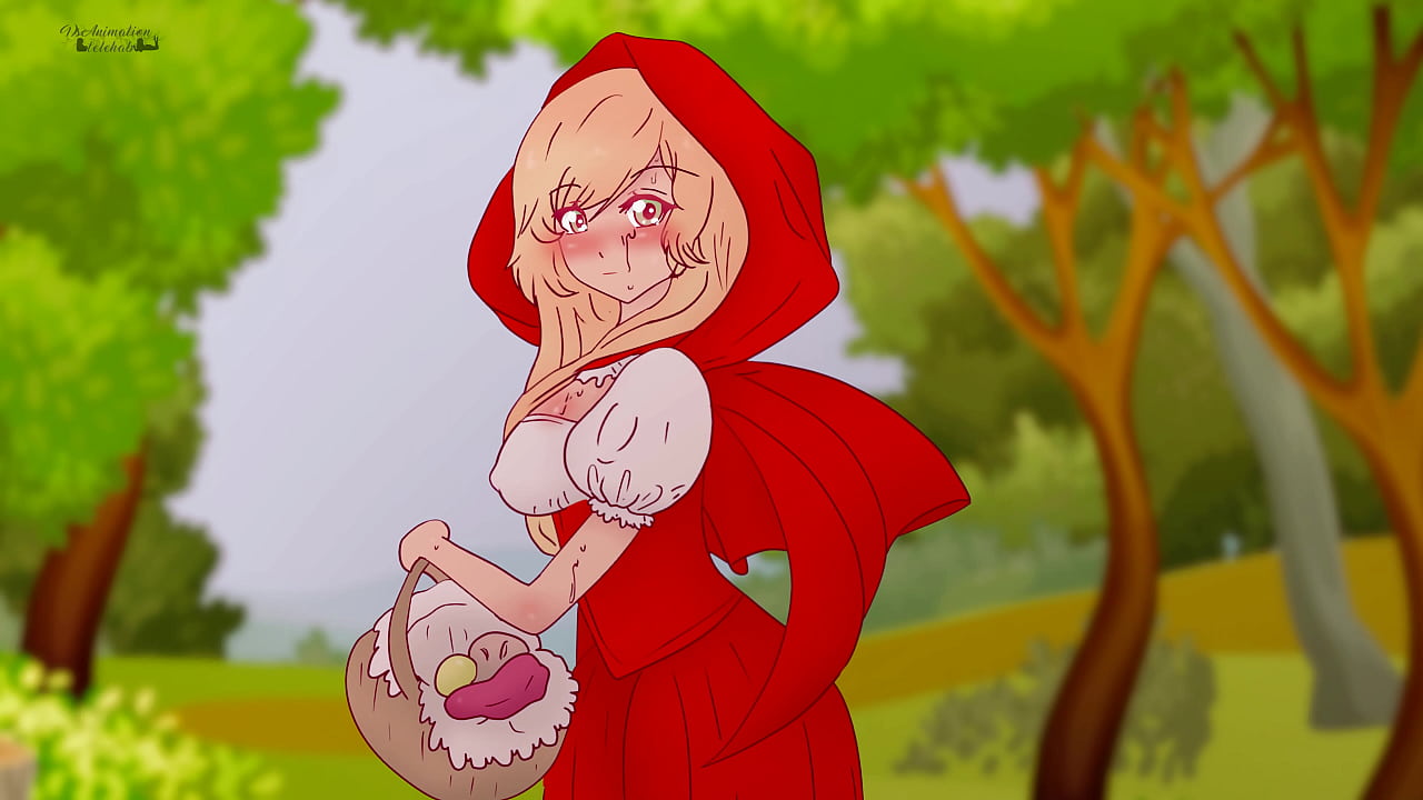 Little Red Riding Hood is against guys spending their sperm, and she fucked this poor guy !Hentai Cartoon !