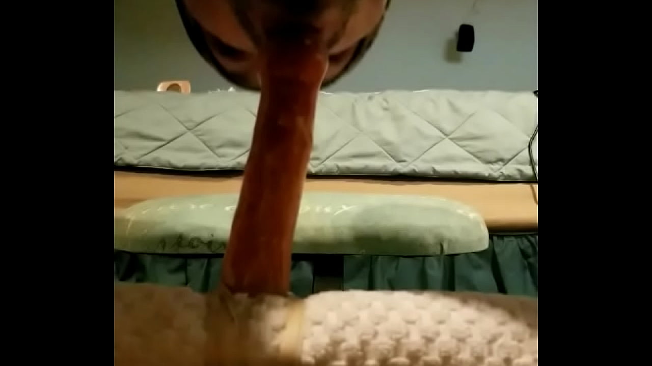 I'm deepthroating my dildo after anal