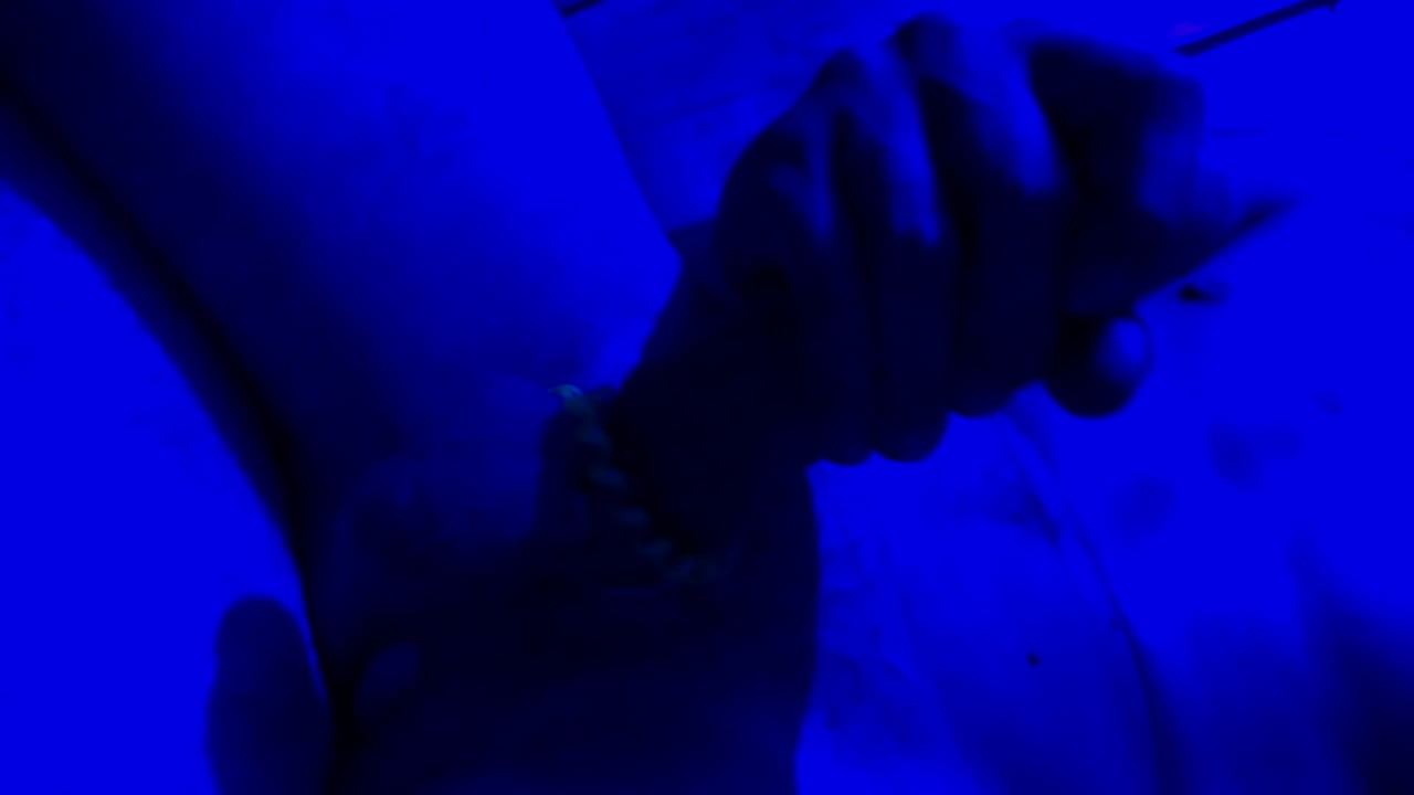 jerking of in blue light