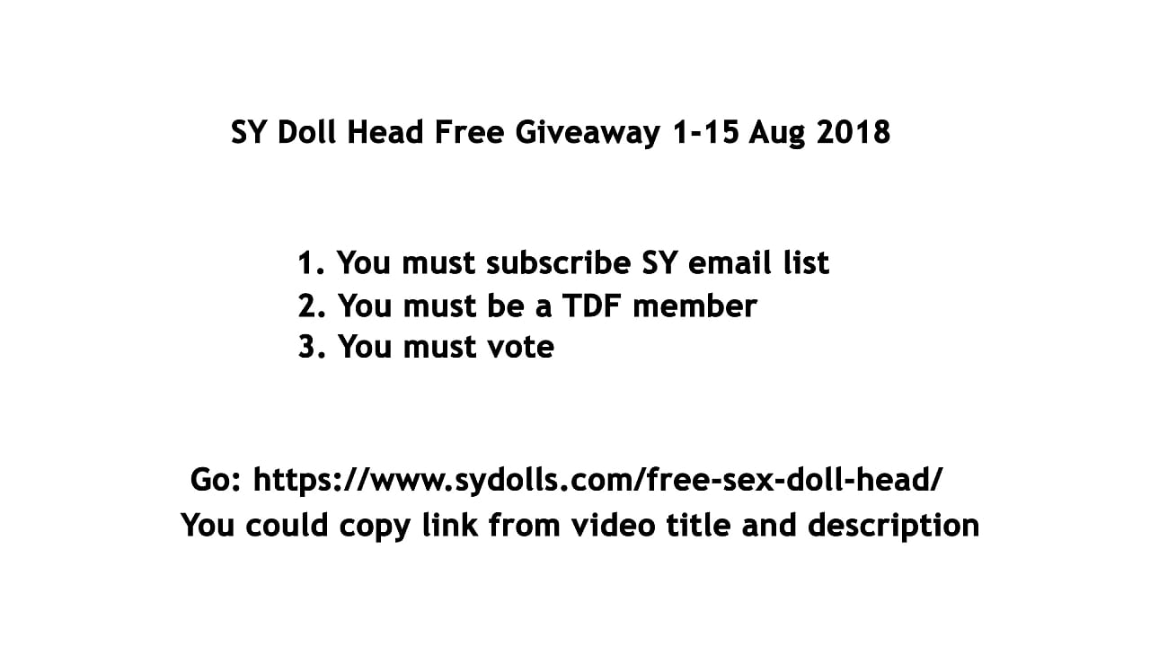 Don't Miss Free Sex Doll Head!!!