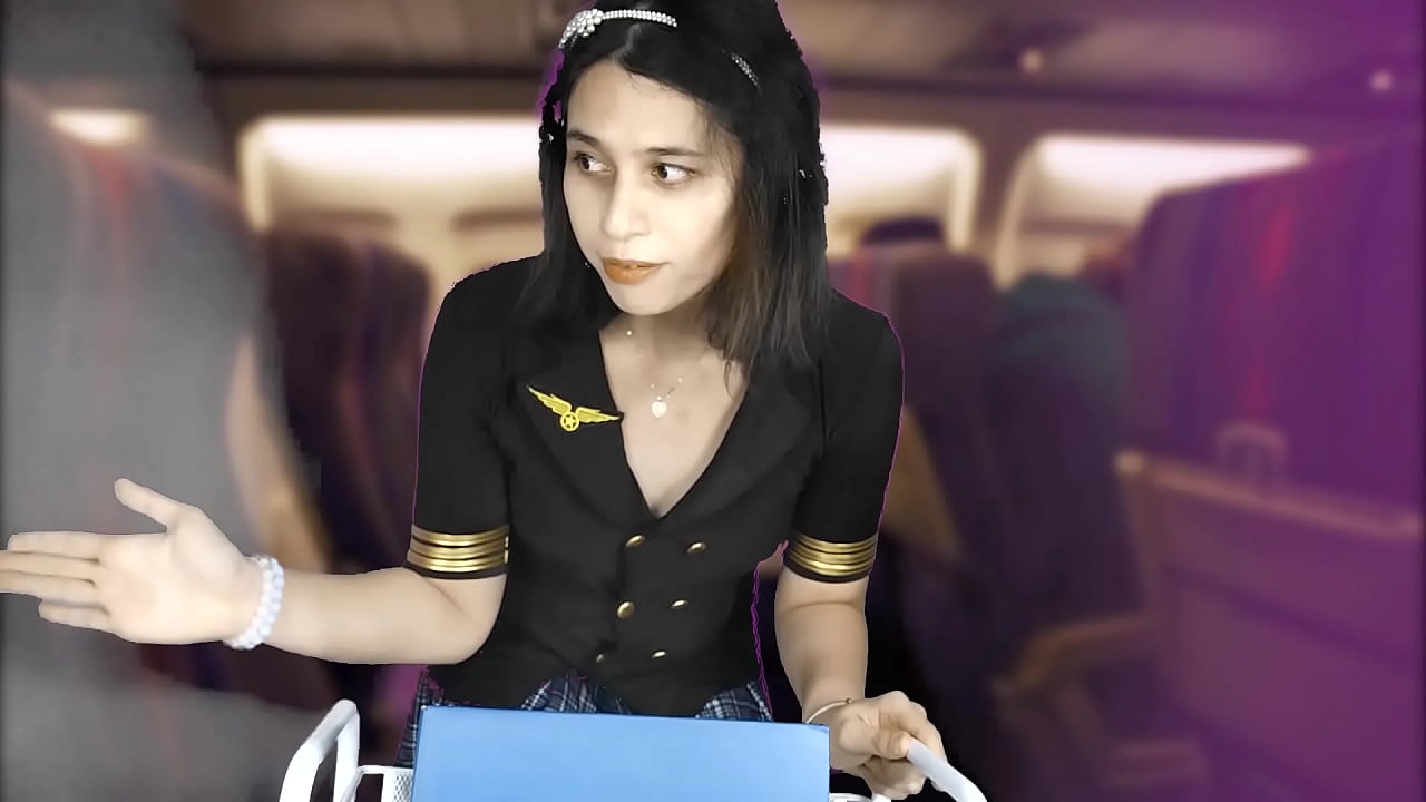 Hottie flight attendant lets u fuck her and cumshot her face (FULL MOVIE)