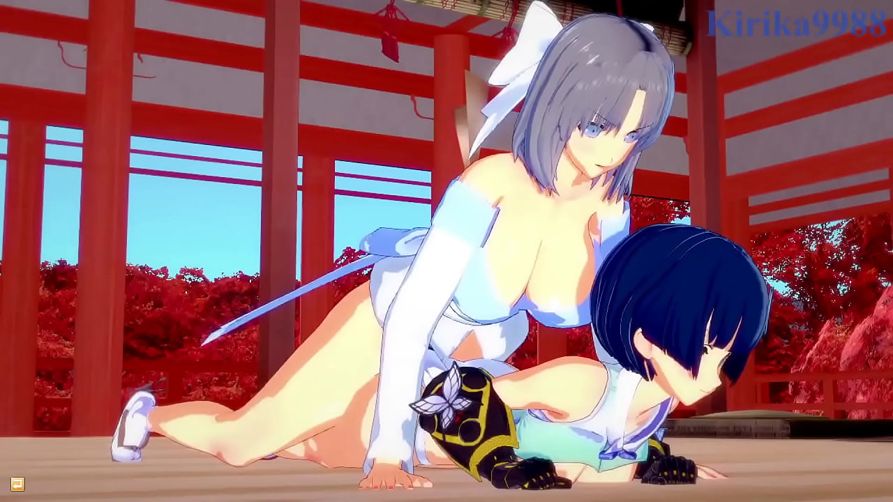 Yozakura and Yumi intense futanari sex. - Senran Kagura Hentai