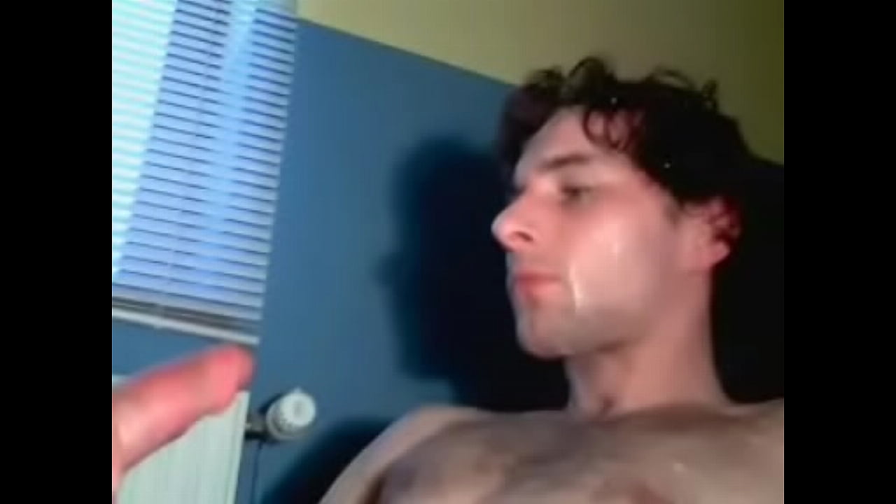 cumshot on his face