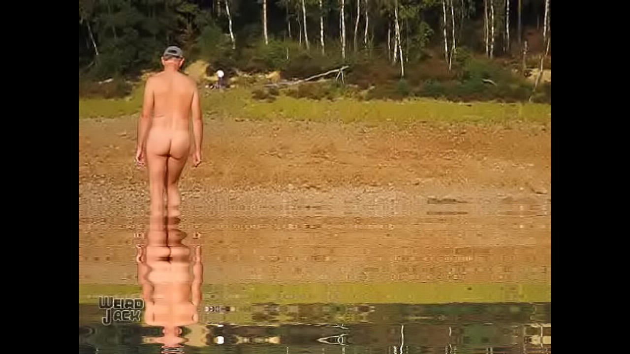 Hiking naked around the lake, exposed