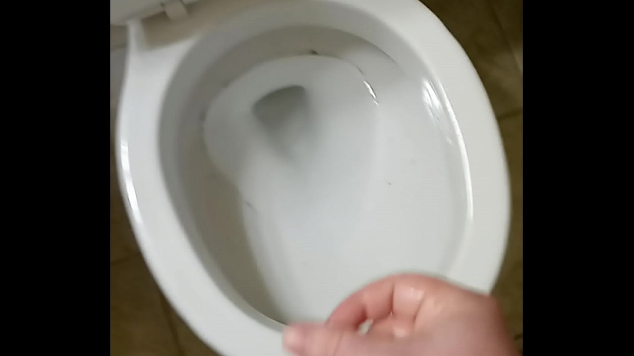 Big dick jizz in toilet