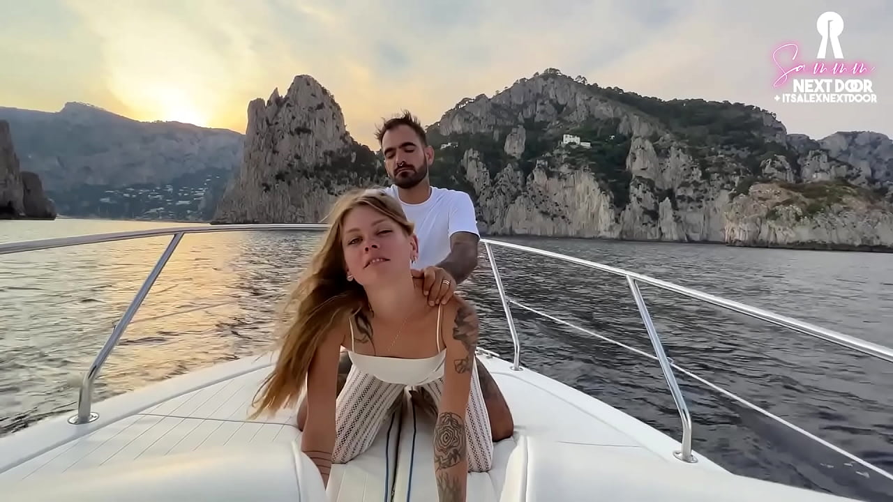 Fucking the captain on my boat tour to Capri while the crew watches